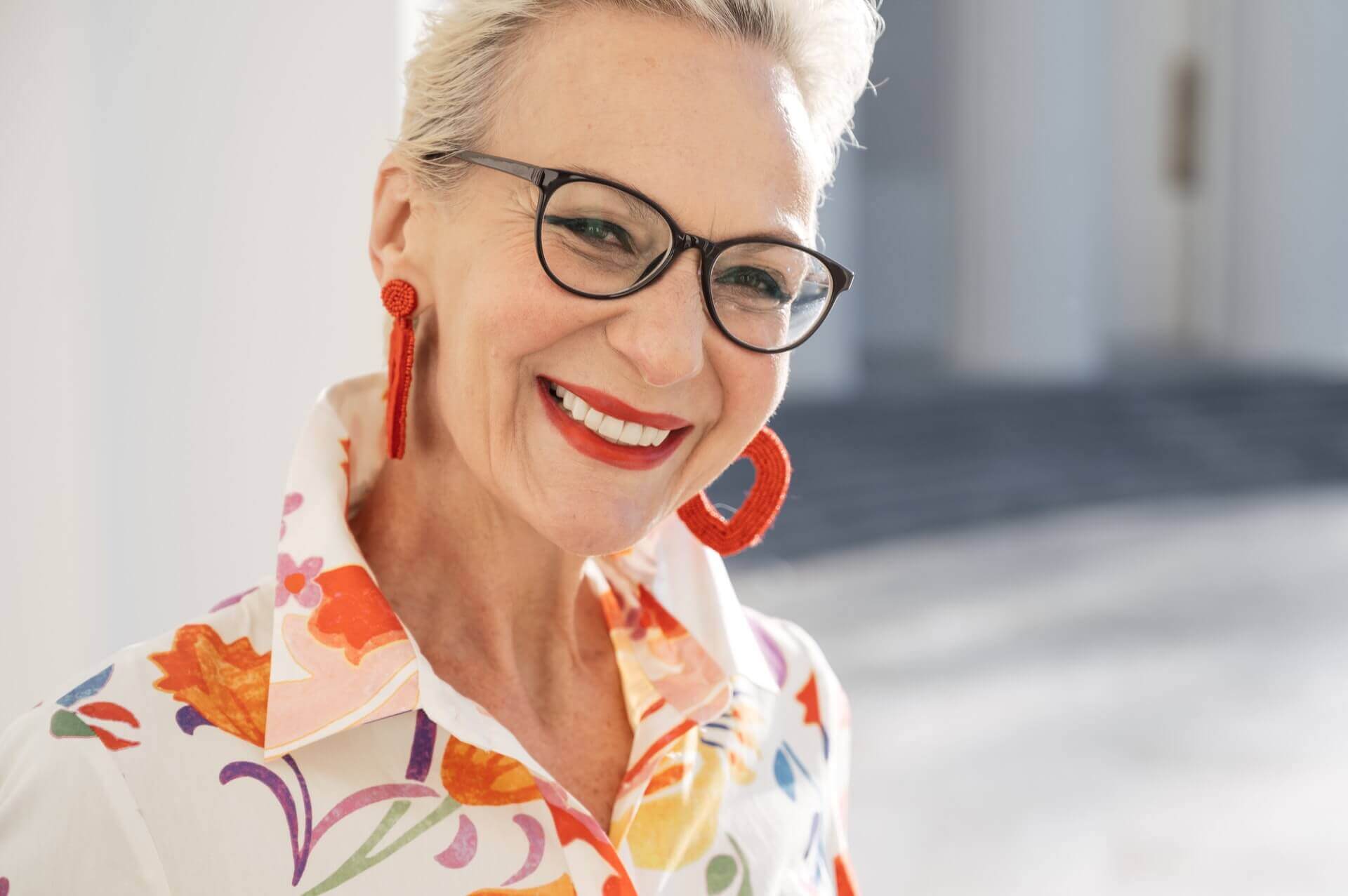 a woman who takes care of her Port St Lucie Dentures